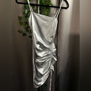 gLare Silver/ metallic mini cocktail dress